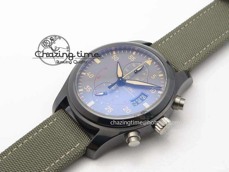 MIROTIME 0506 SunProtective Pilot Top Gun Miramar IWC388002 V6 1:1 Best Edition Ceramic Case On Nylon Strap A 7325